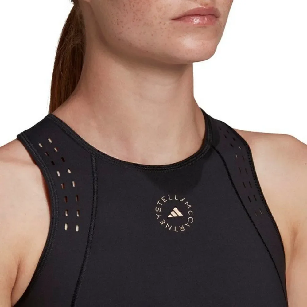 Adidas X Stella McCartney Designer Sports Bra Light Support Black White Mesh New